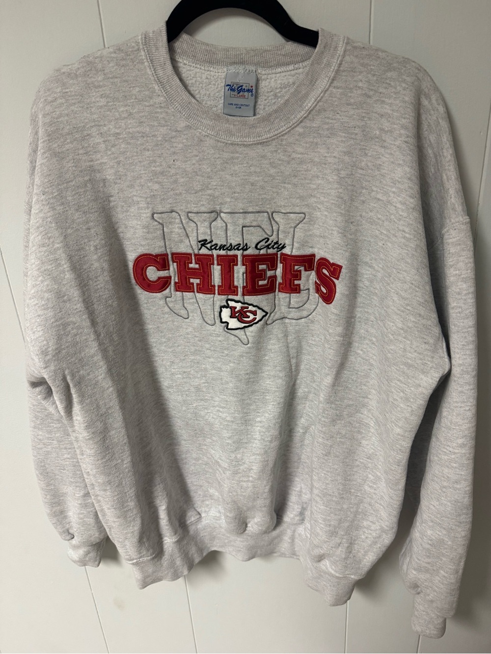 The Game Gray Sweatshirt with Blue Logo Detail